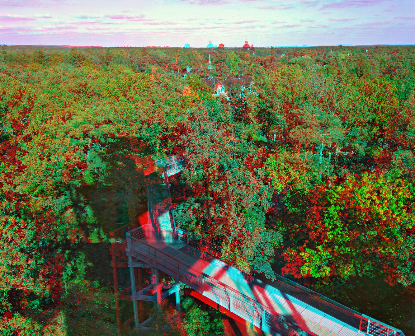 Baumwipfelpfad Beelitz Heilstätten (3D-Anaglyphe)