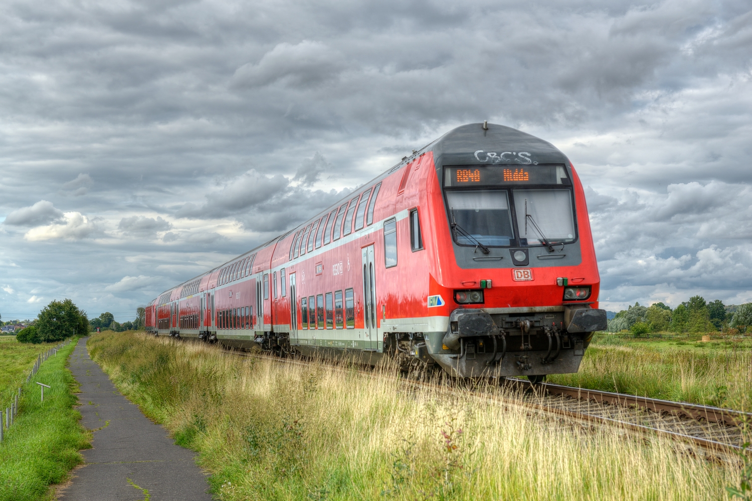 Baureihe 245 mit Doppelstockwagen