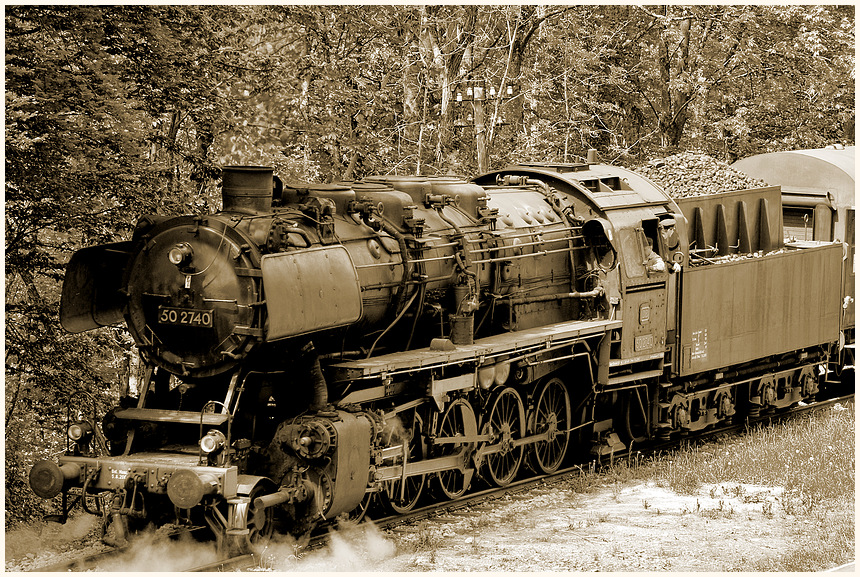 Baureihe 50 beim Bahnhof Laufenmühle am 23.5.2010