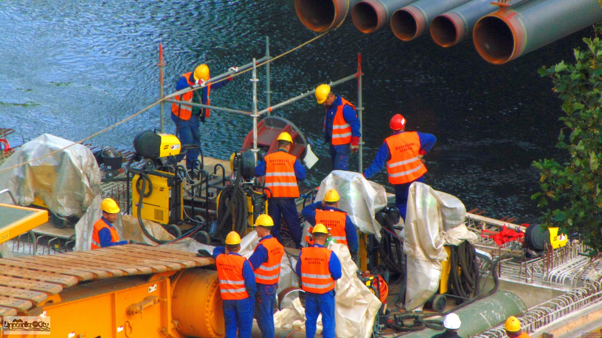 Baustelle an der neuen Brücke