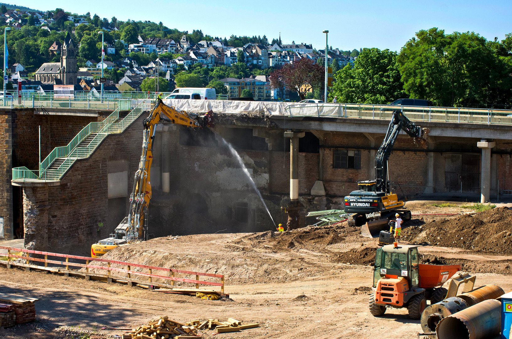 Baustelle an der Pfaffendorfer Brücke, Koblenz