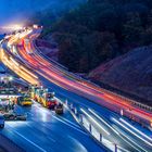 Baustelle auf der A3 bei Rohrbrunn ( Spessart )