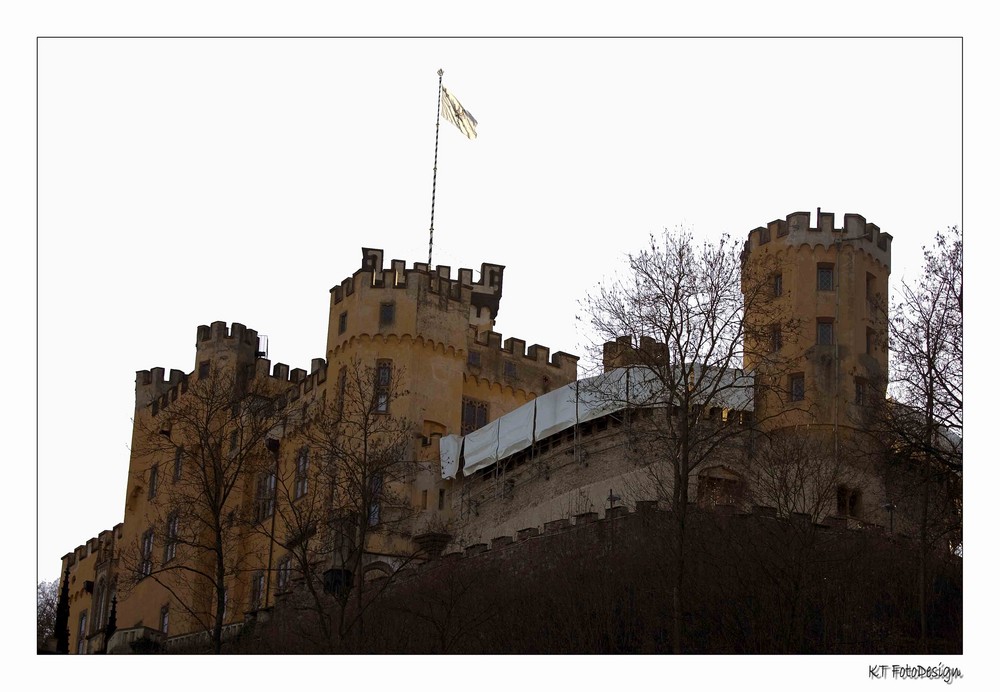 Baustelle auf Schloss Stolzenfels...