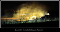 Baustelle Autobahnkreuz Aachen.