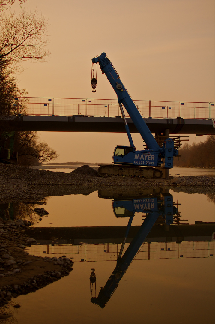 Baustelle Brückenbau