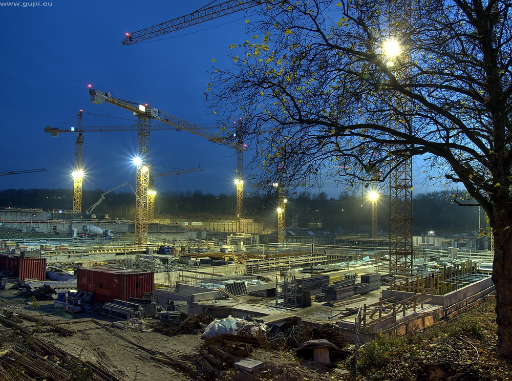 Baustelle der Ruhrgas/E.ON in Essen