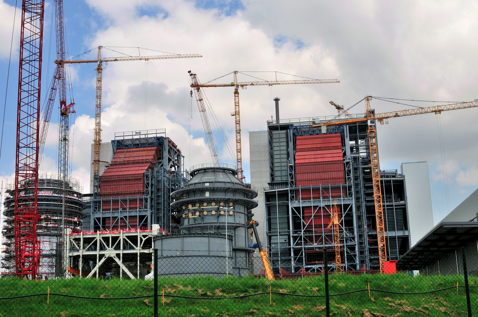 Baustelle des Kohlekraftwerks Hamburg Moorburg