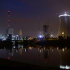 Baustelle Heizkraftwerk Walsum bei Nacht