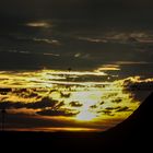 Baustelle im Sonnenuntergang