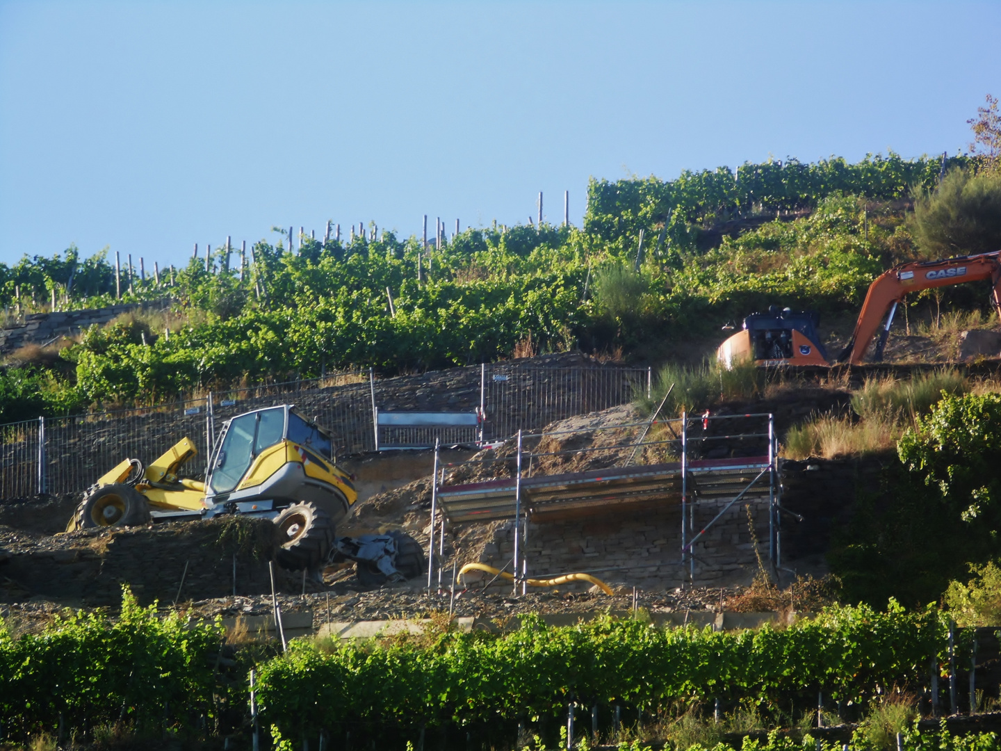 Baustelle im Weinberg