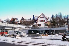 Baustelle im Winter