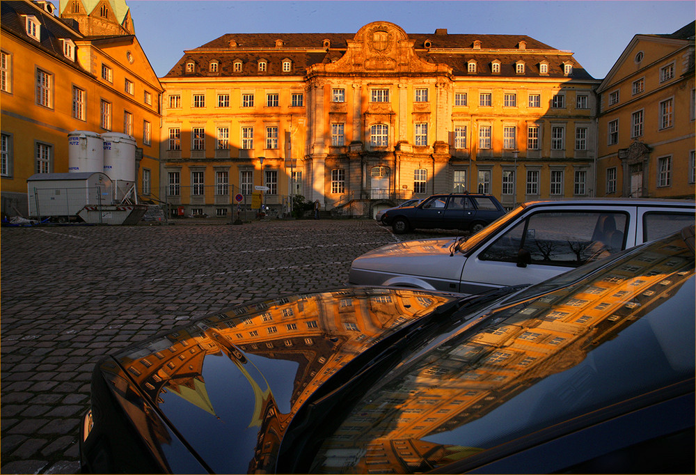 Baustelle in der Abendsonne