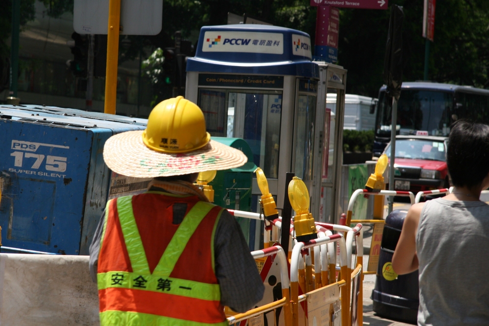 Baustelle in Hong Kong