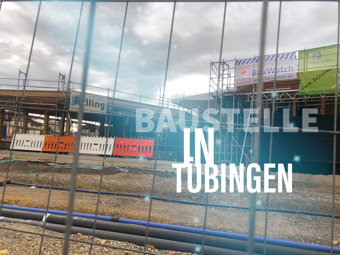 Baustelle in Tübingen