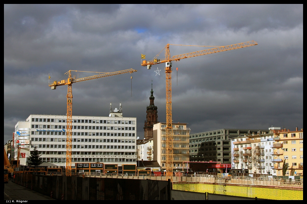 Baustelle Mannheim Stadtquartier Q6/Q7