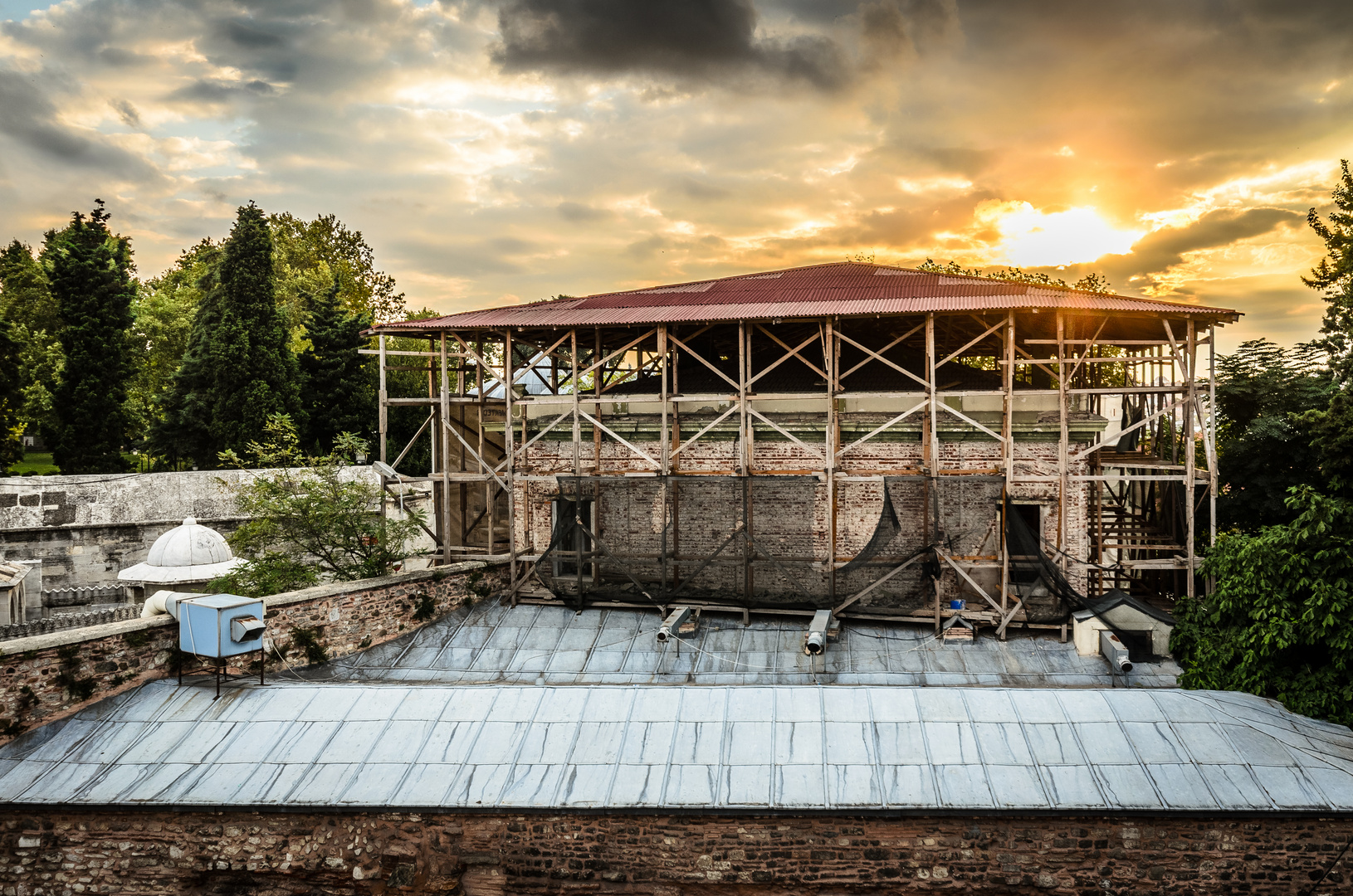 Baustelle Sonnenuntergang Istanbul