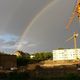 Baustelle und Regenbogen