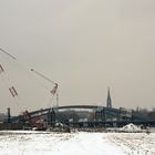 Baustelle Waldschlößchenbrücke in Dresden