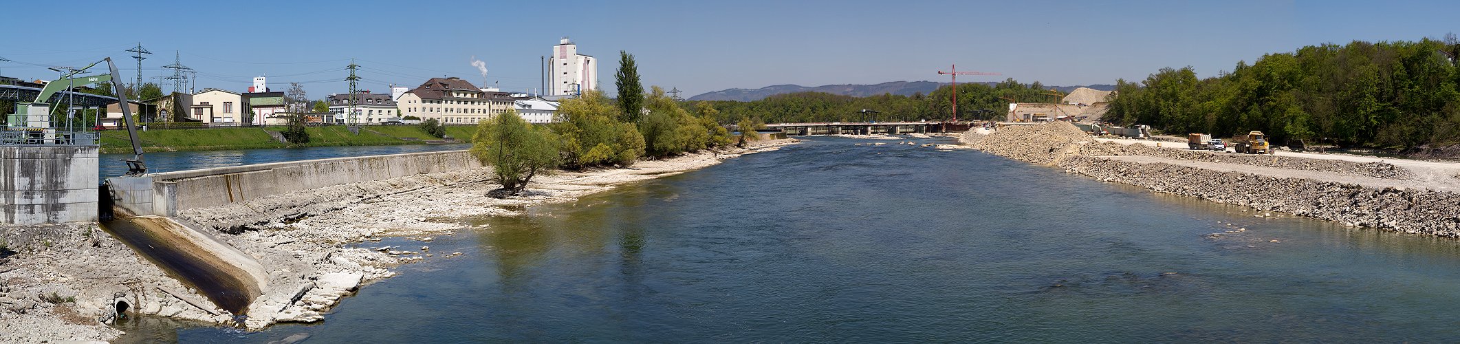 Baustelle Wasserkraftwerk Rheinfelden