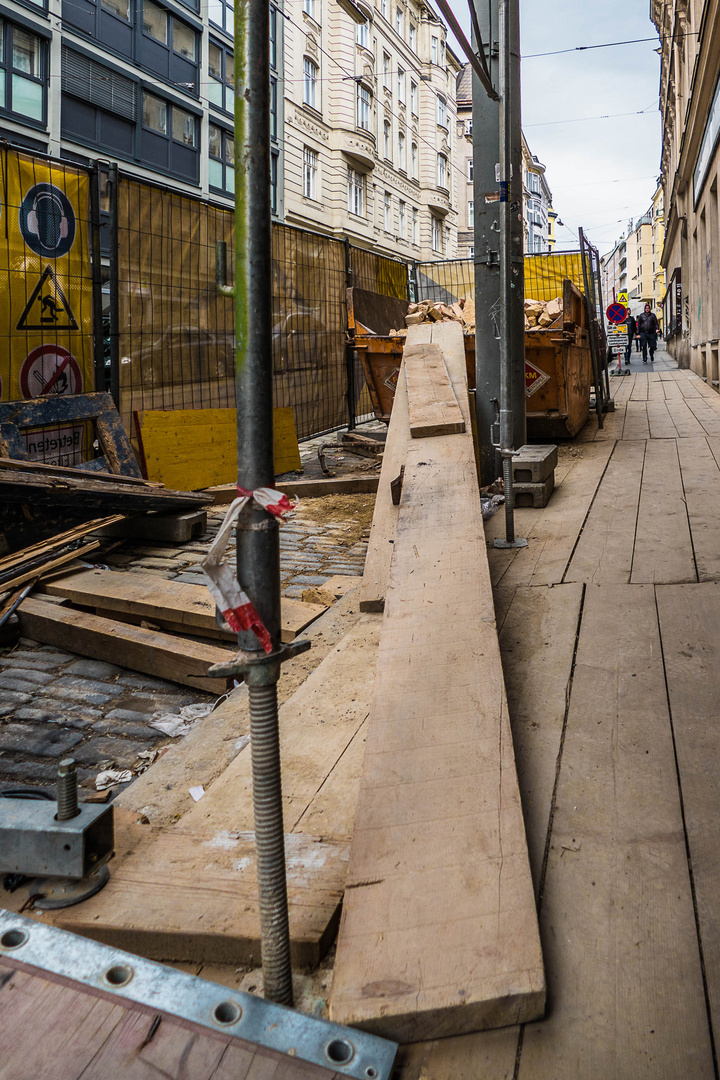 Baustellen überall in Wien - so auch in der Josefstadt