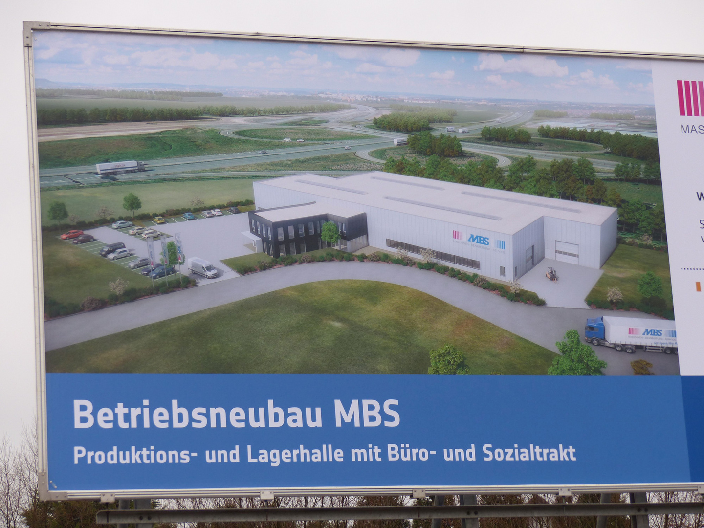  Baustellenschild im neuen Löhner Gewerbegebiet Mahnener Feld