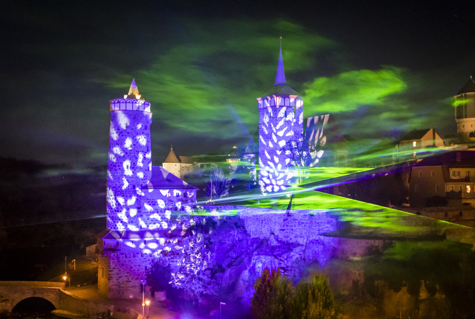 Bautzen Altstadt mit Lichtspiel