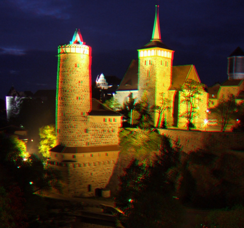 Bautzen II (3D-Bild für Rot/Cyan Brille)