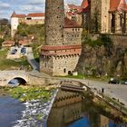 Bautzen mit Blick auf die Alte Wasserkunst und die Michaeliskirche