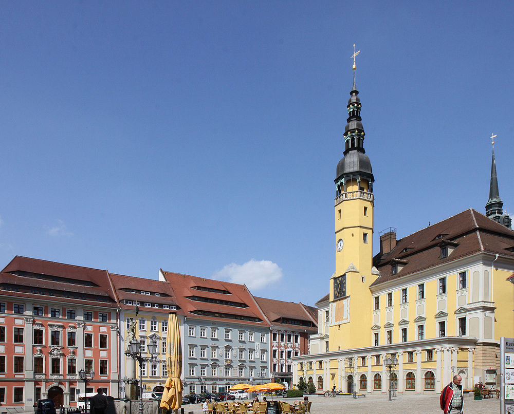 Bautzen: Rathausplatz mit Hauptmarkt