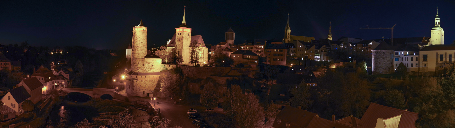 Bautzen - Schönheit an der Spree bei Nacht