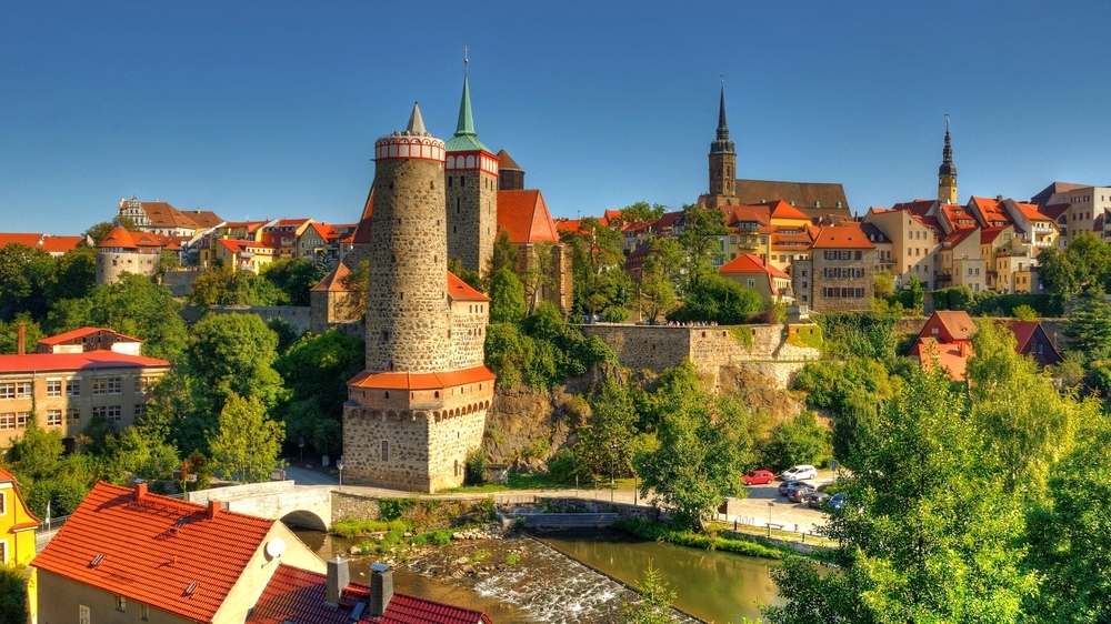 Bautzens Altstadt (Blick von der Friedensbrücke)