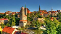 Bautzens Altstadt (Blick von der Friedensbrücke)