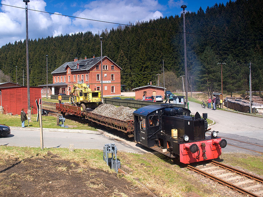 Bauzug in Schönheide Süd 2012