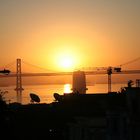 Bay Bridge bei Sonnenuntergang