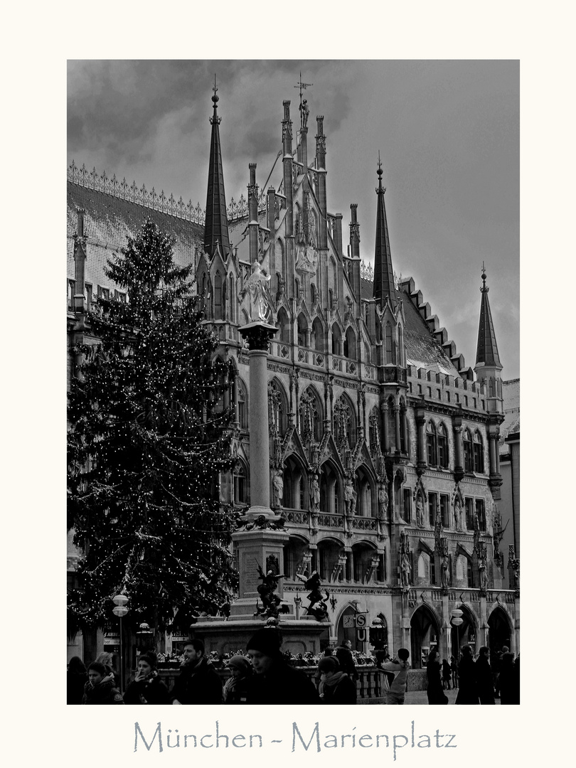 Bayerische Impressionen - München Marienplatz