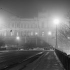 Bayerischer Landtag im Nebel bei Nacht 2