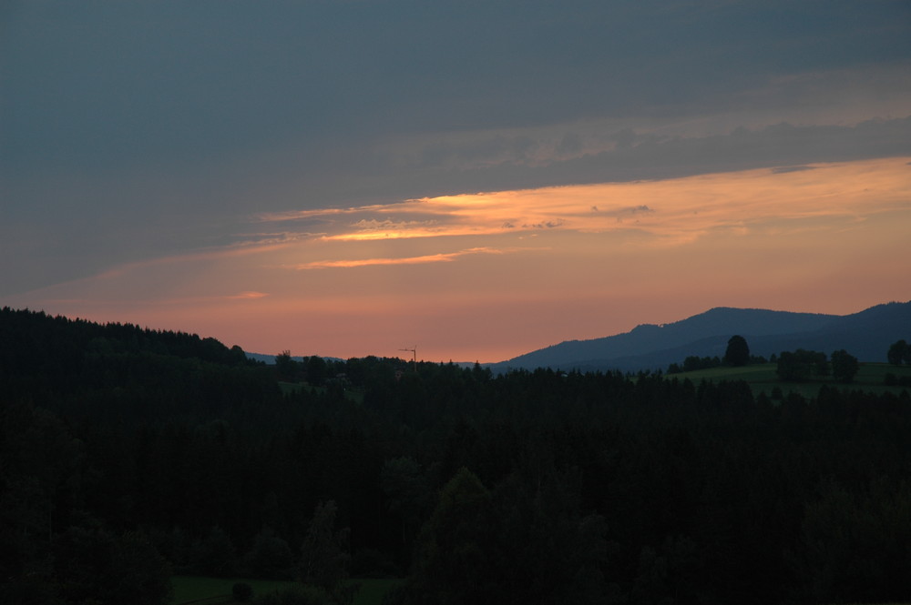 Bayerischer Wald am Abend