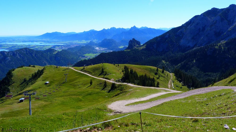 Bayern, Allgäu - Pfronten - Hochalpbahn auf dem Breitenberg, Richtung Füssen