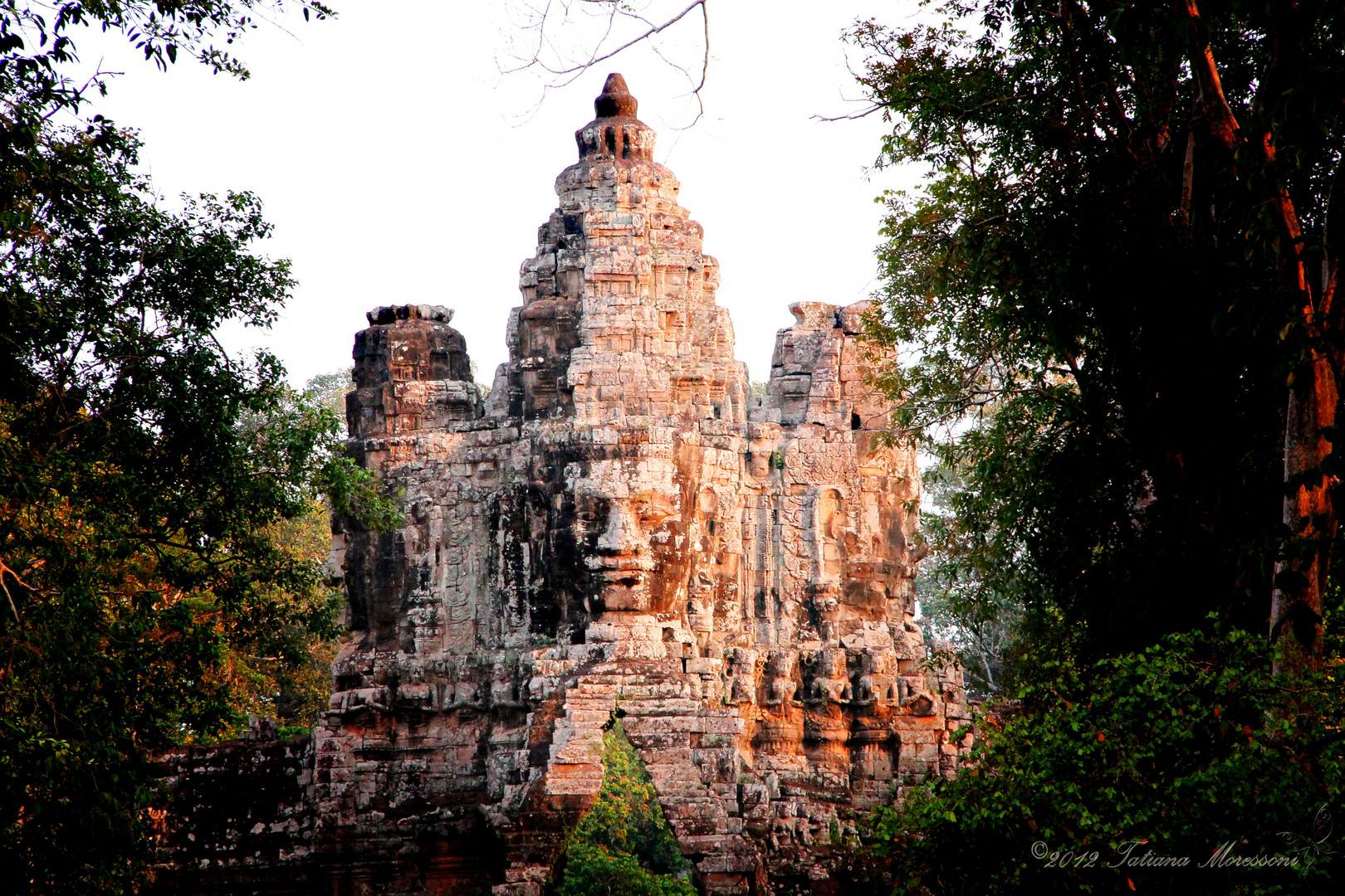 "Bayon Gate at Sunset"