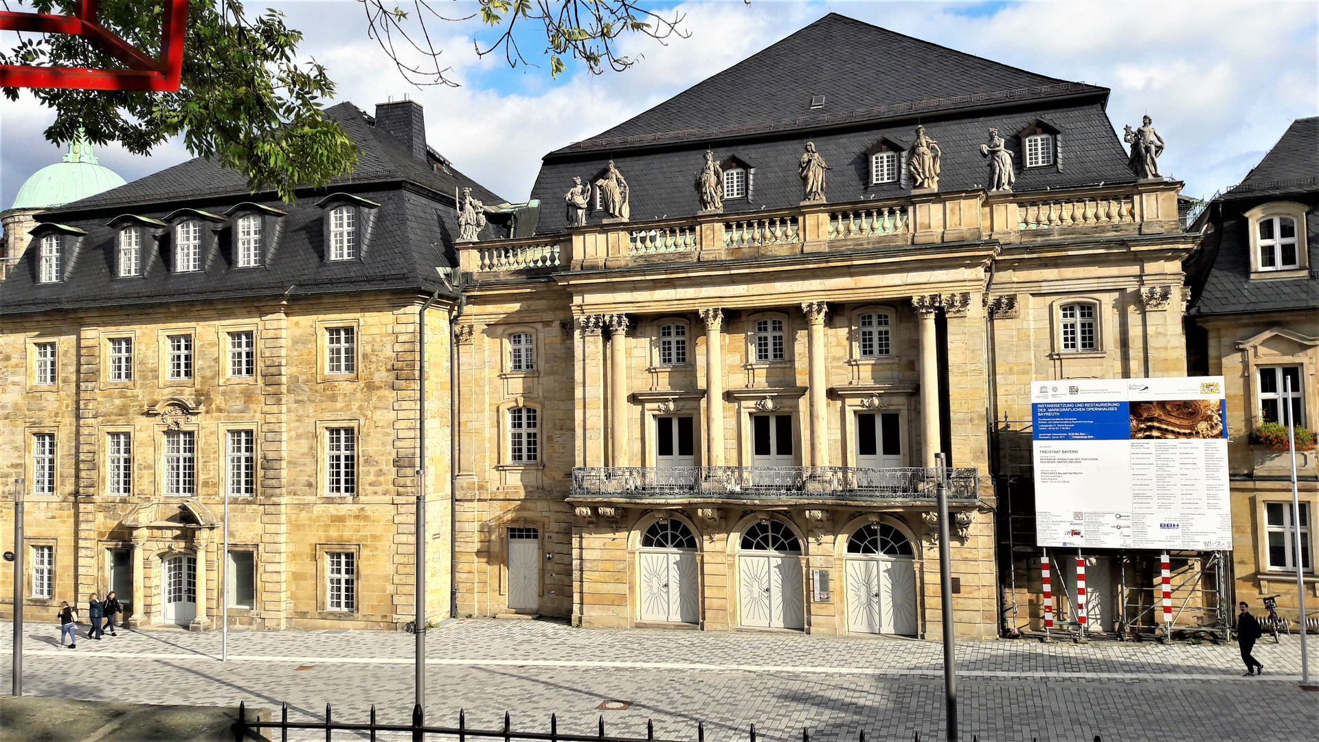 Bayreuth : Opernnstrasse Weltkulturerbe von der Terrasse aus fotografiert