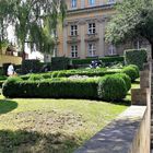 Bayreuth:Aufgang zur Schlosskirche mit Blumenterrassen