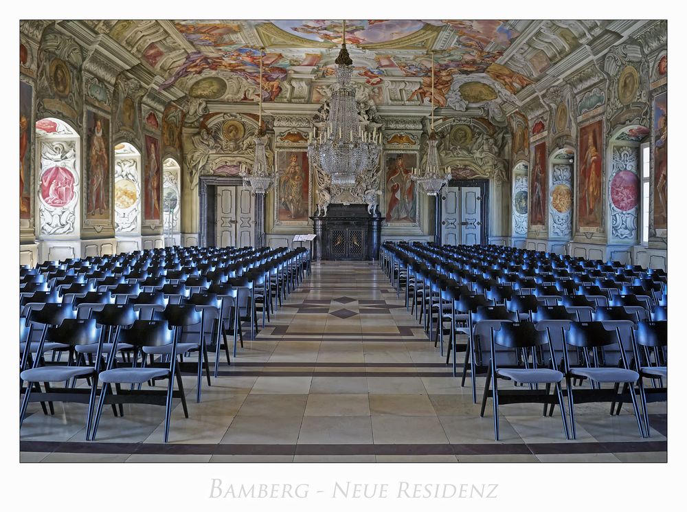 Bayrische Impressionen " Bamberg - Neue Residenz - Kaisersaal..."