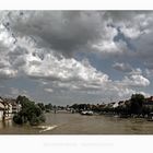 Bayrische Impressionen " Regensburg, der Blick von der Steinernen Brücke "