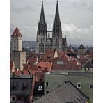 Bayrische Impressionen " Regensburg, der Blick zum DOM"