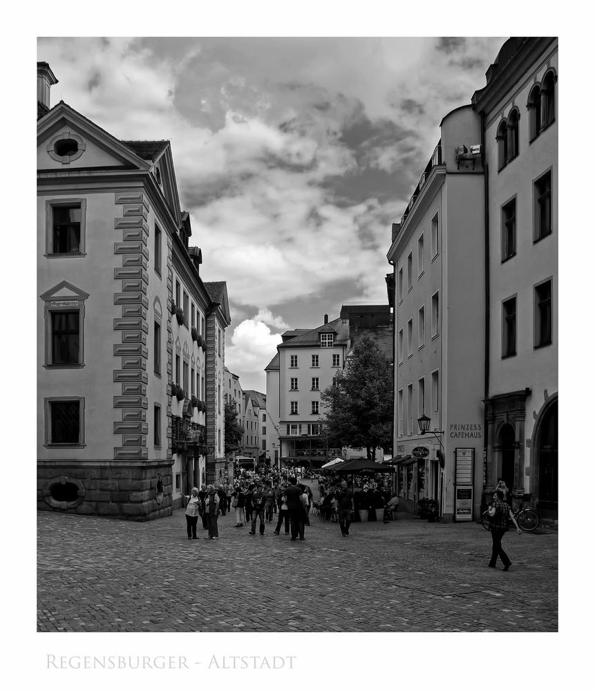 Bayrische Impressionen " Regensburger - Altstadt "