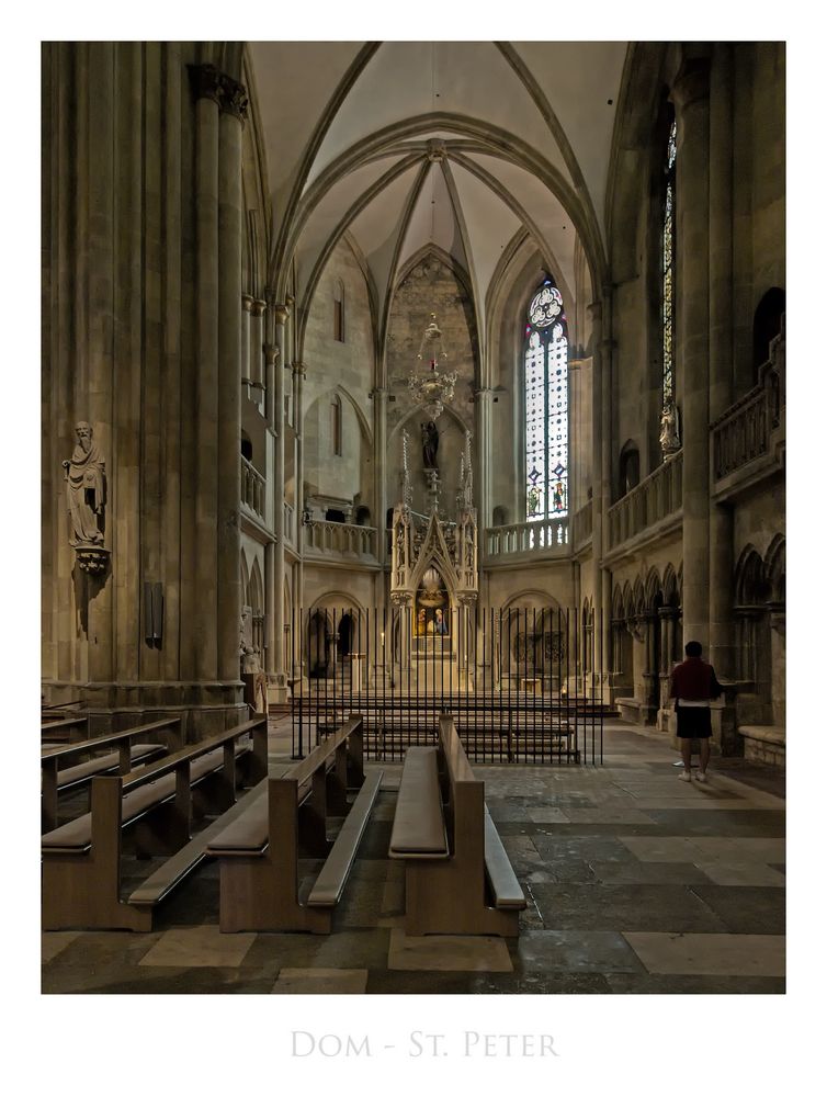 Bayrische Impressionen " Regensburger Dom - St. Peter, Blick in die Sailer-Kapelle "