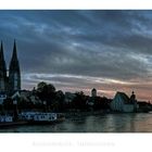 Bayrische Impressionen " Regensburger Sonnenuntergang "