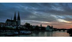 Bayrische Impressionen " Regensburger Sonnenuntergang "