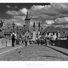 Bayrische Impressionen " Würzburg - Blick von der alten Mainbrücke..."