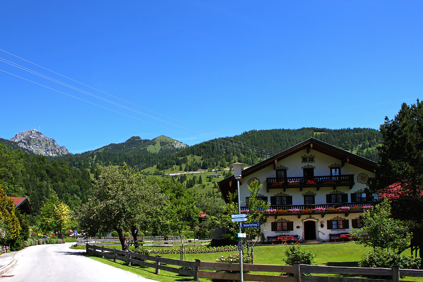 Bayrischzell mit seinem Hausberg, dem Wendelstein